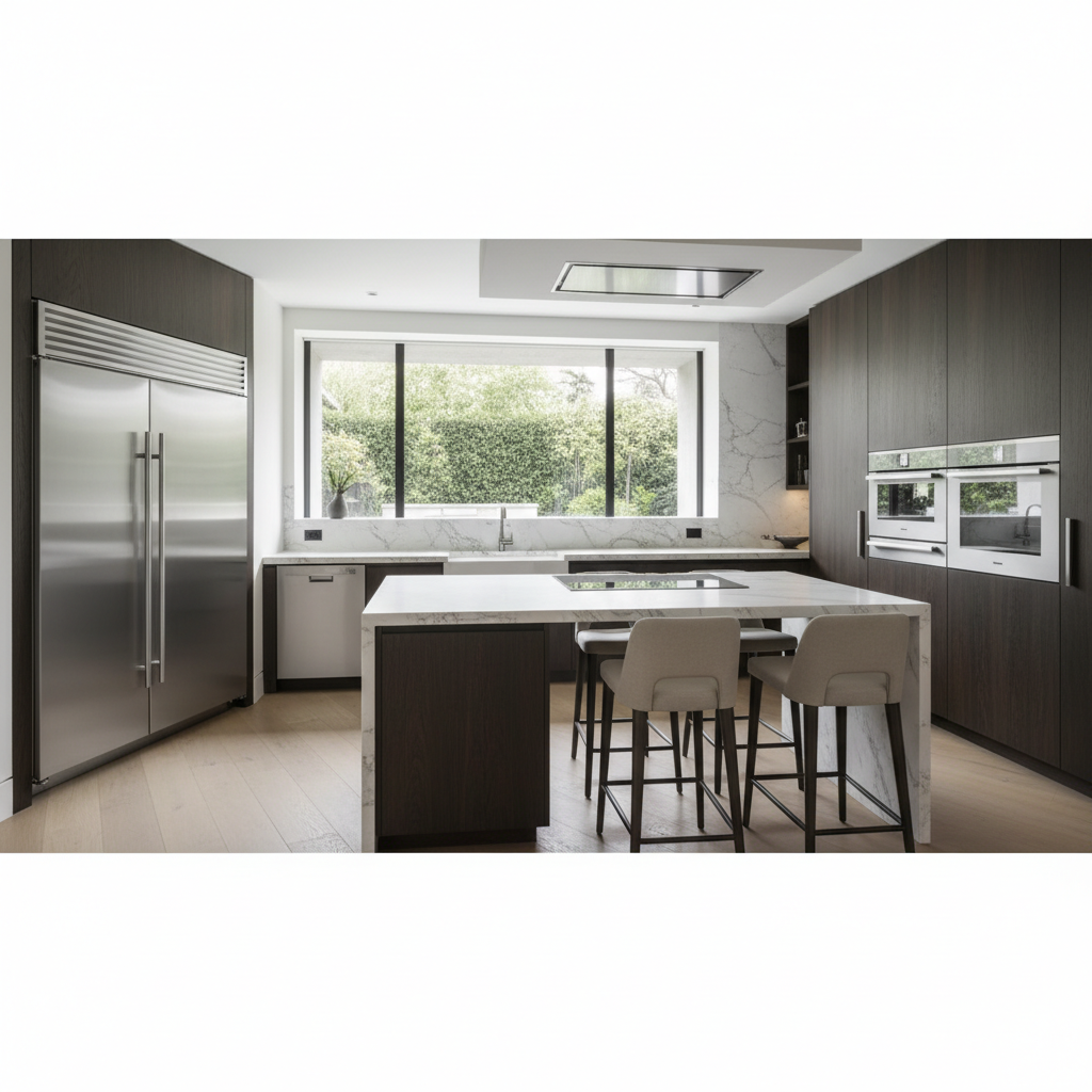 Premium stainless appliances in a luxury kitchen